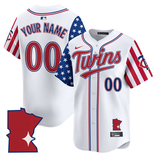 Minnesota Twins 2025 Independence Day Vapor Premier Limited Custom Jersey - All Stitched