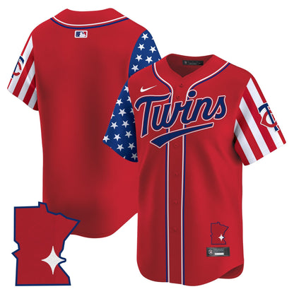 Men's Minnesota Twins 2025 Independence Day Vapor Premier Limited Jersey - All Stitched
