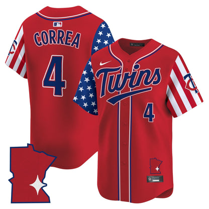 Men's Minnesota Twins 2025 Independence Day Vapor Premier Limited Jersey - All Stitched