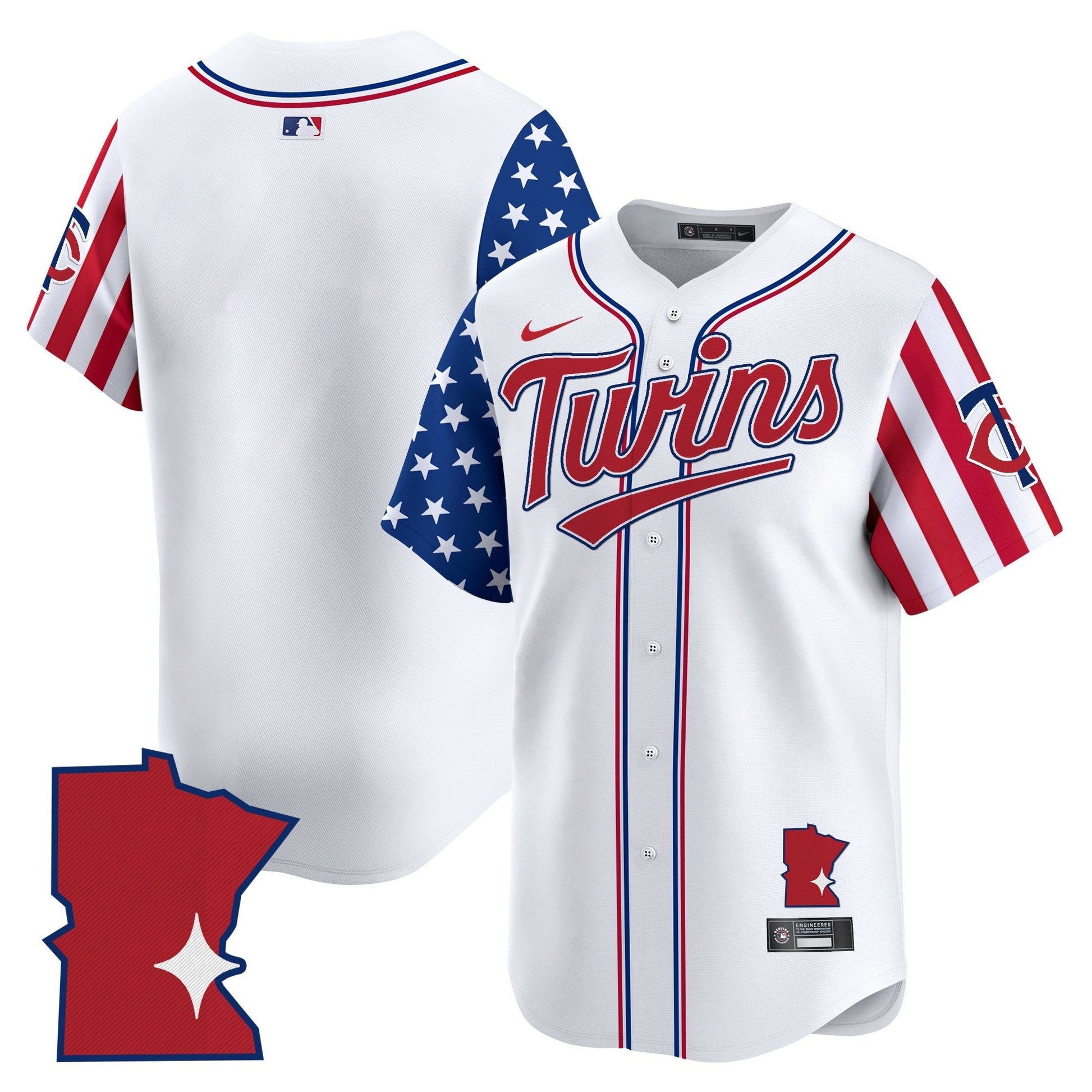 Men's Minnesota Twins 2025 Independence Day Vapor Premier Limited Jersey - All Stitched