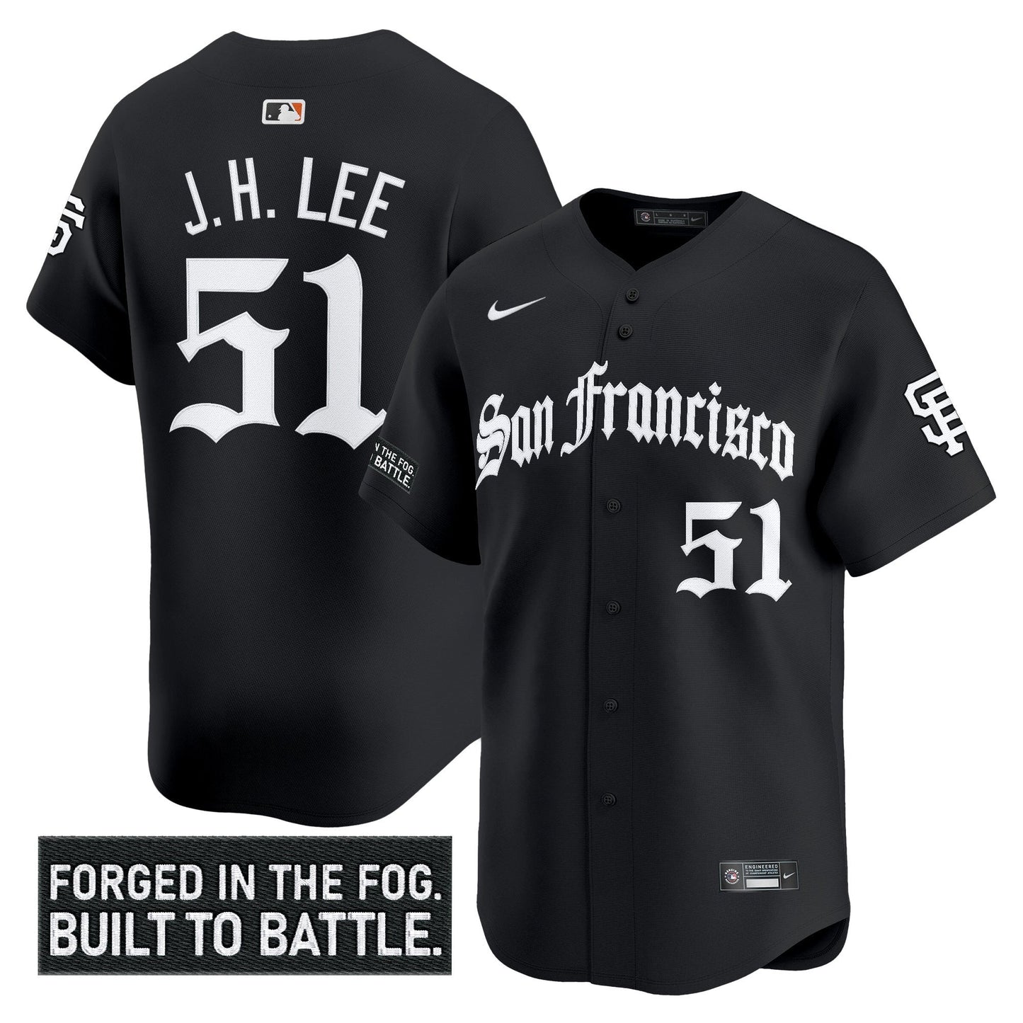 Men's San Francisco Giants 'Gothic Fog Edition' Vapor Premier Limited Jersey - All Stitched