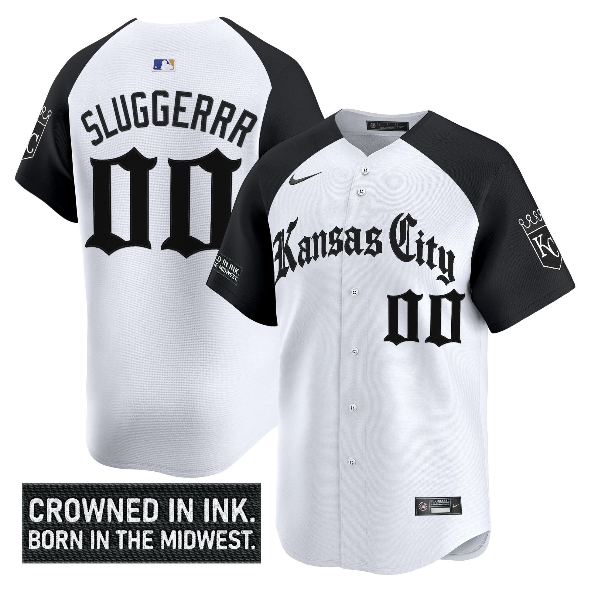 Men's Kansas City Royals 'Gothic Crown Edition' Vapor Premier Limited Jersey - All Stitched