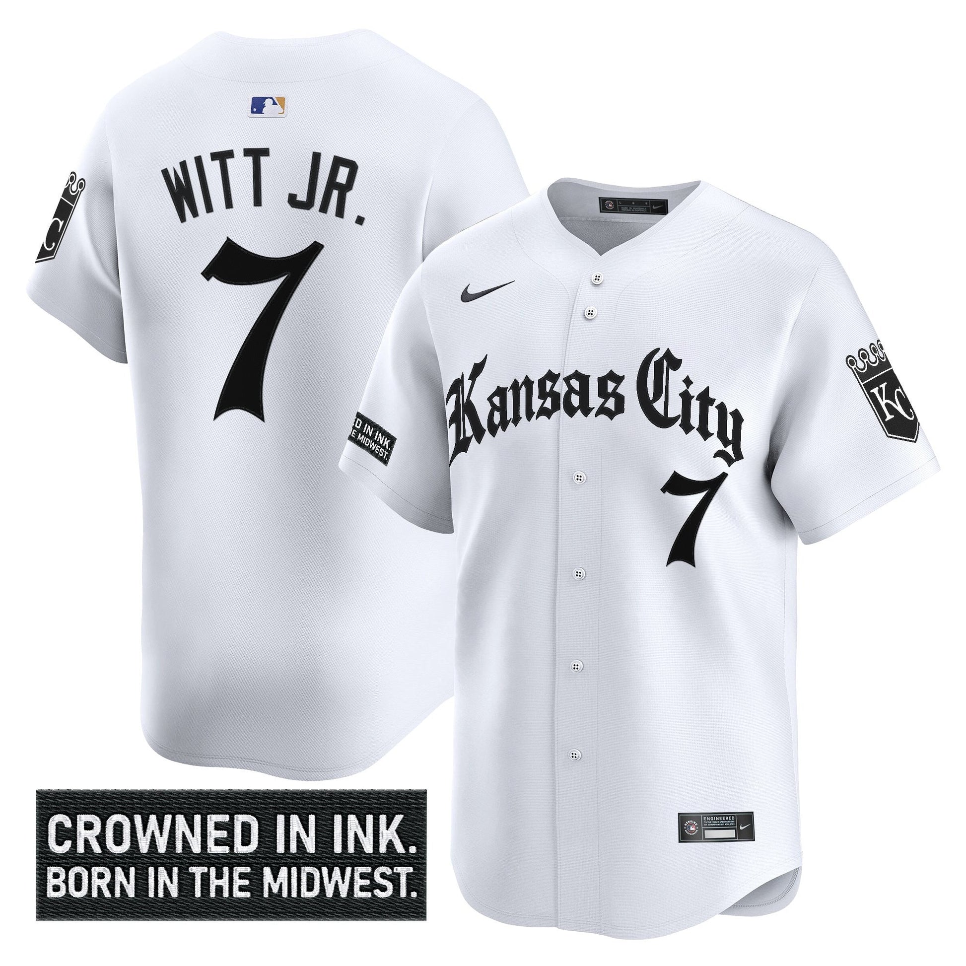 Men's Kansas City Royals 'Gothic Crown Edition' Vapor Premier Limited Jersey - All Stitched