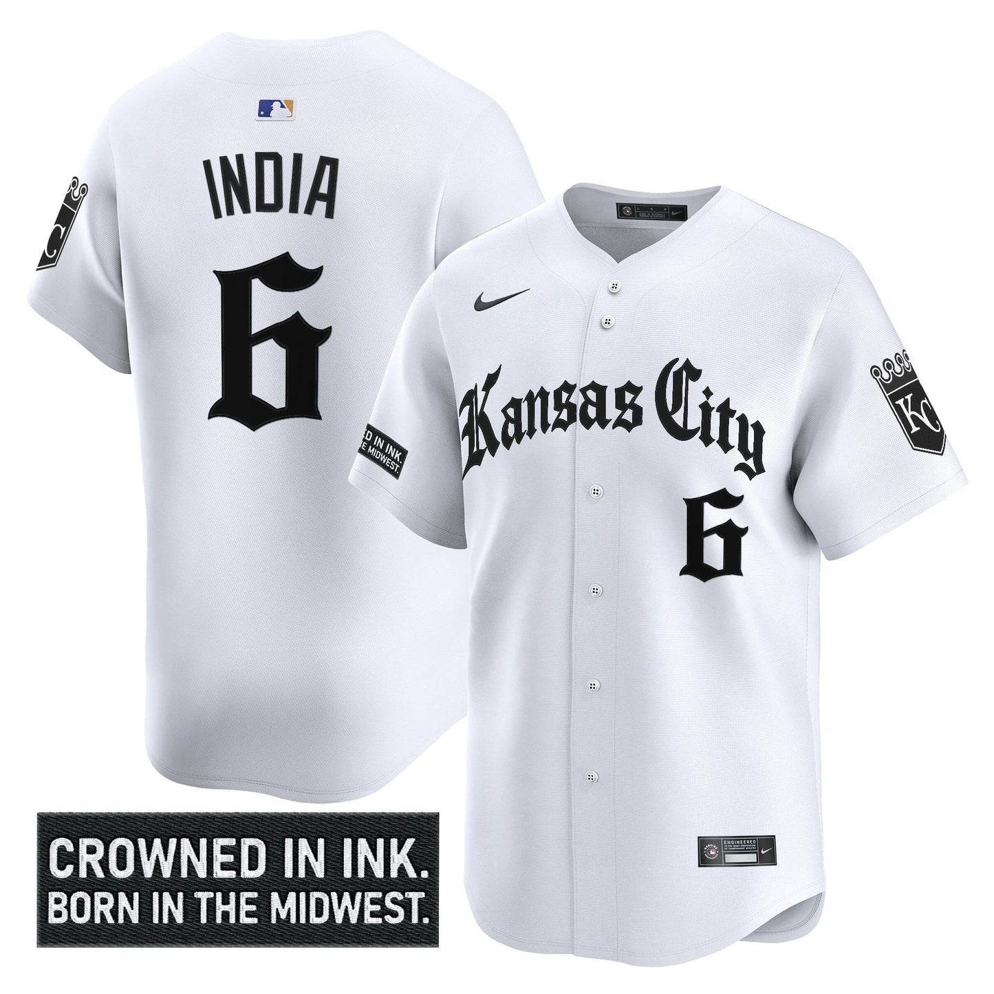 Men's Kansas City Royals 'Gothic Crown Edition' Vapor Premier Limited Jersey - All Stitched