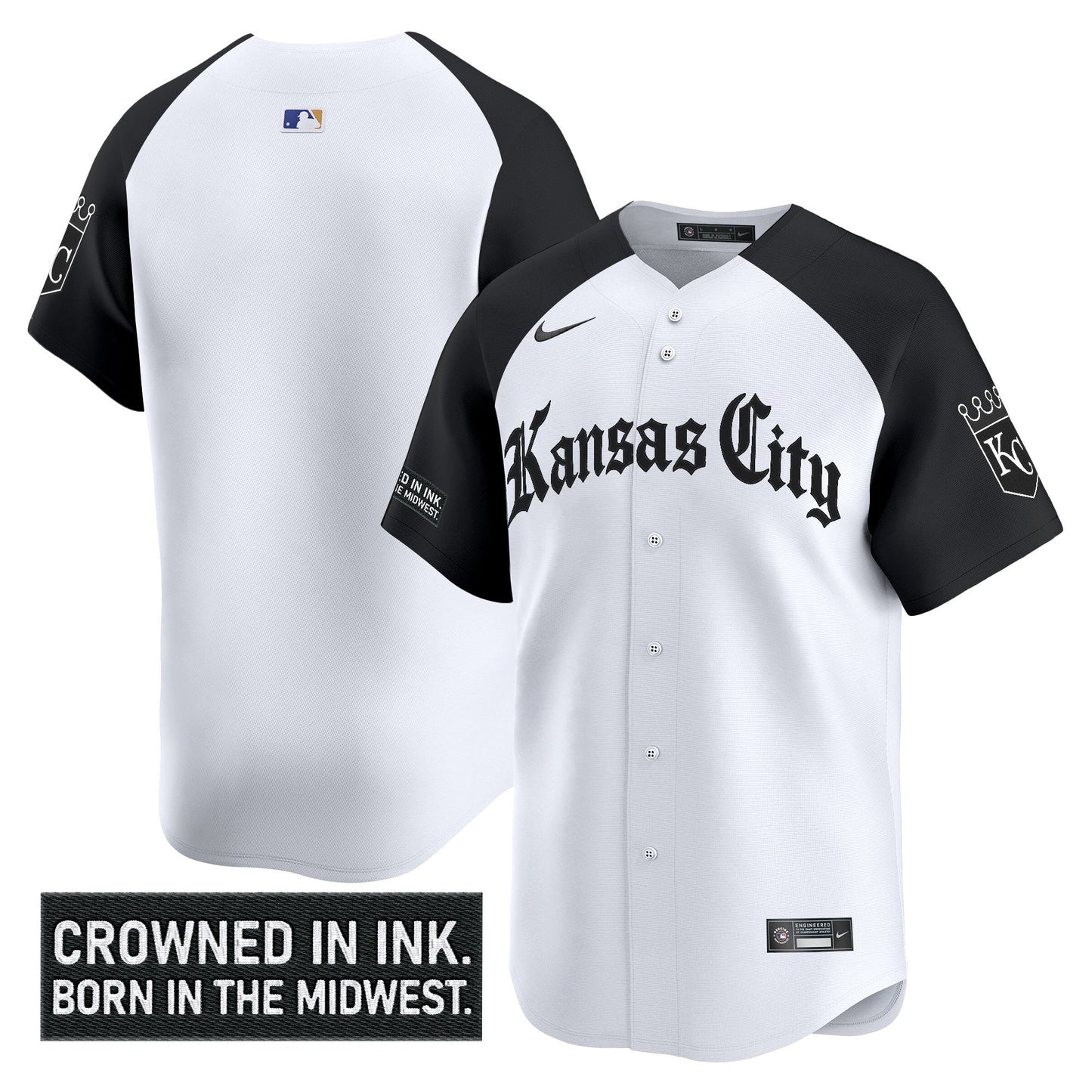 Men's Kansas City Royals 'Gothic Crown Edition' Vapor Premier Limited Jersey - All Stitched