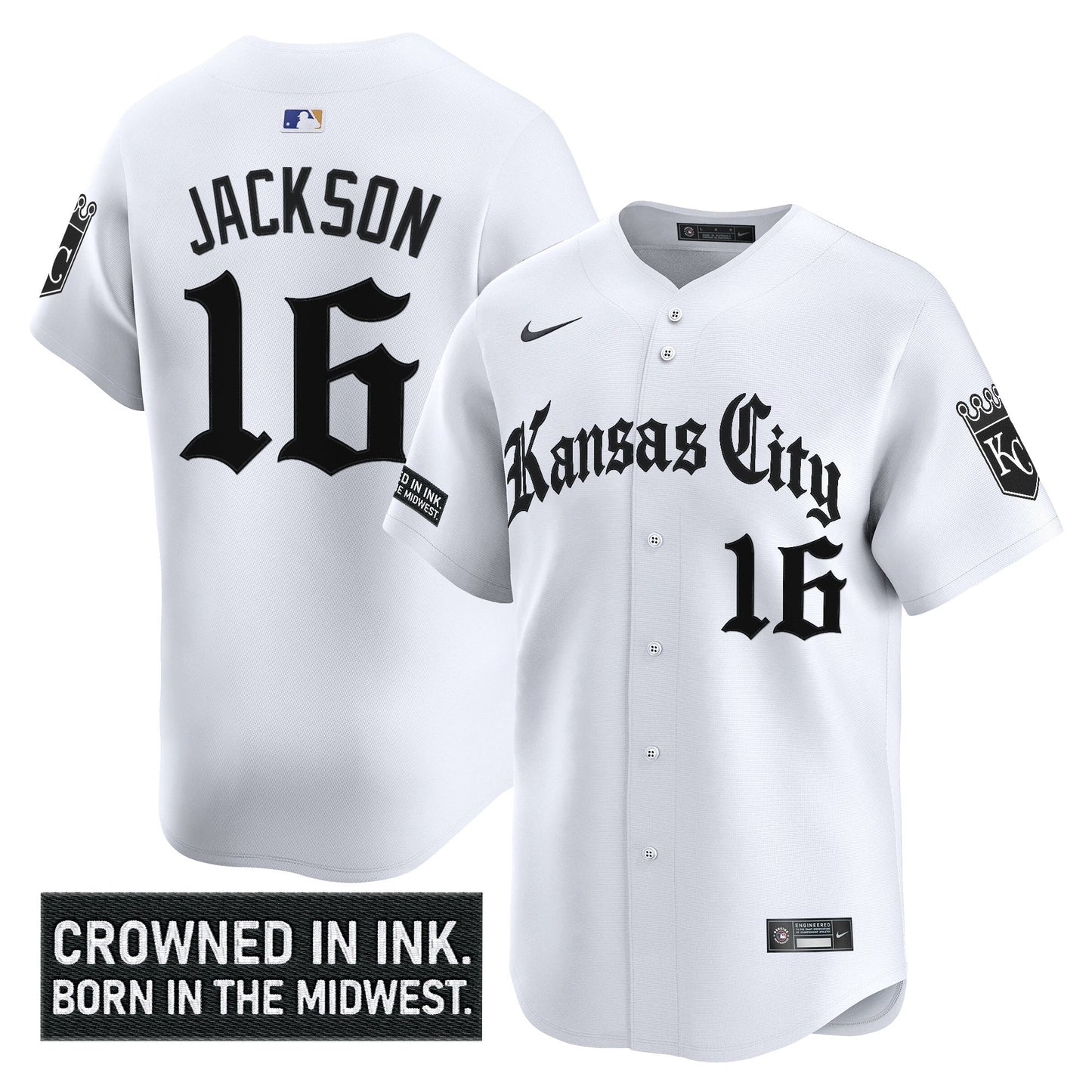 Men's Kansas City Royals 'Gothic Crown Edition' Vapor Premier Limited Jersey - All Stitched
