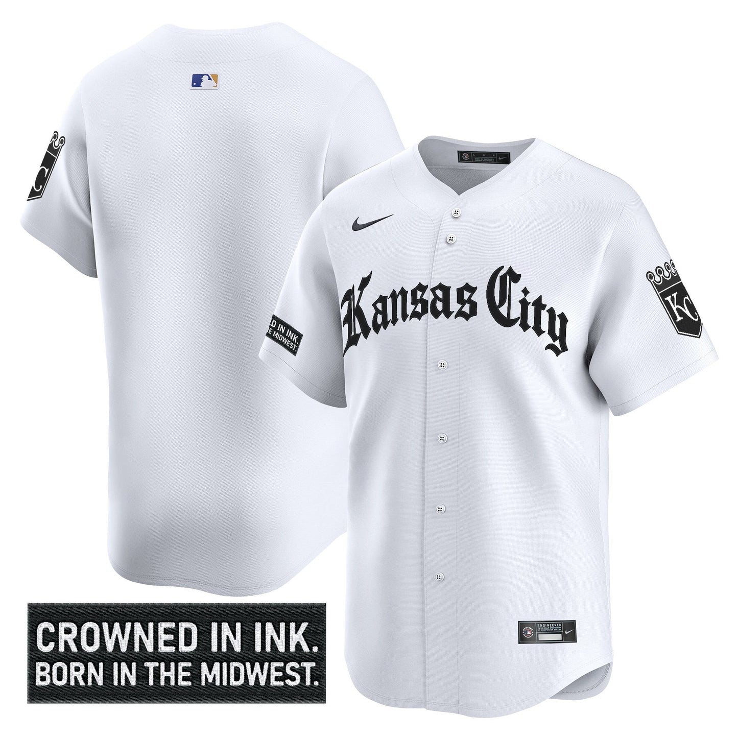 Men's Kansas City Royals 'Gothic Crown Edition' Vapor Premier Limited Jersey - All Stitched