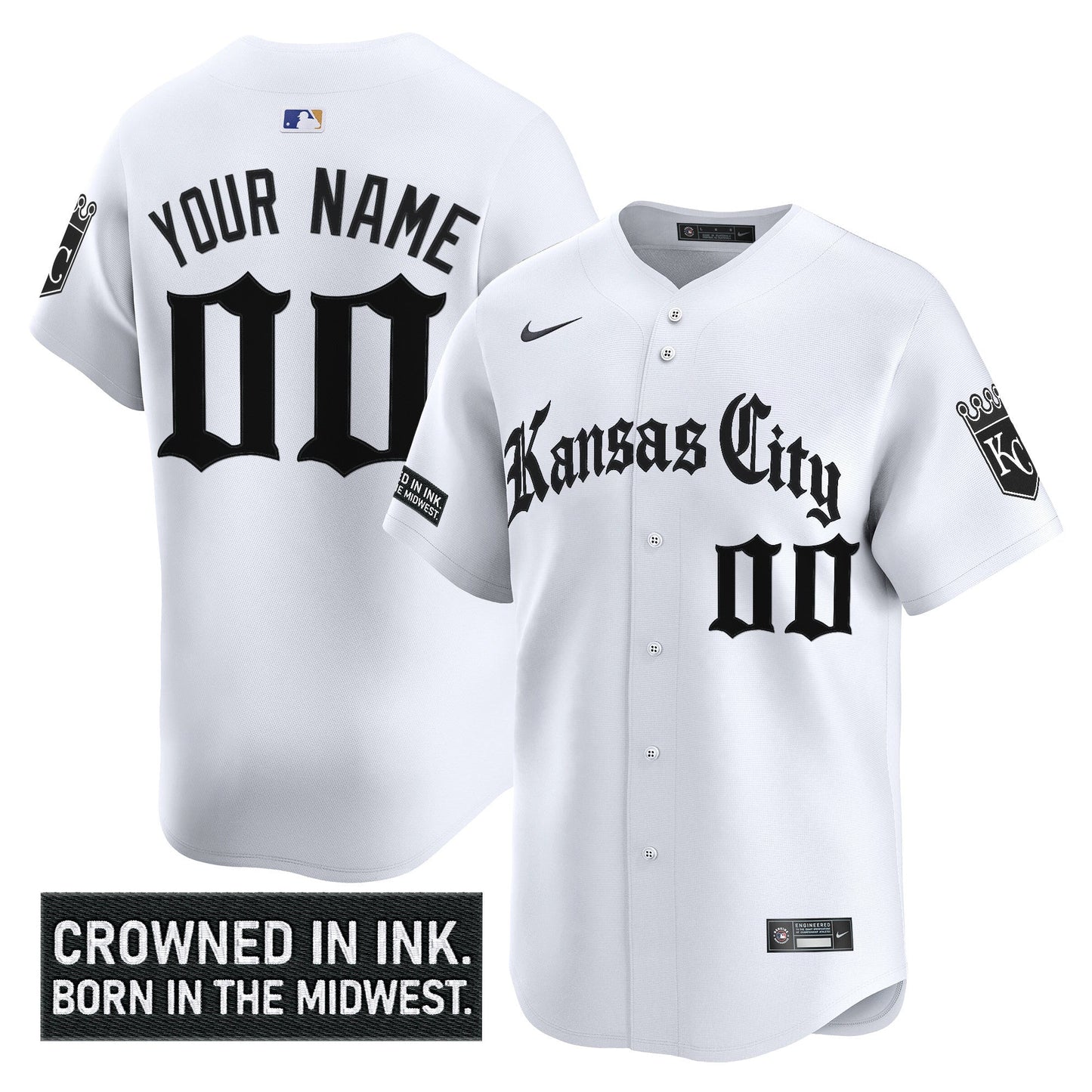 Kansas City Royals 'Gothic Crown Edition' Vapor Premier Limited Custom Jersey - All Stitched