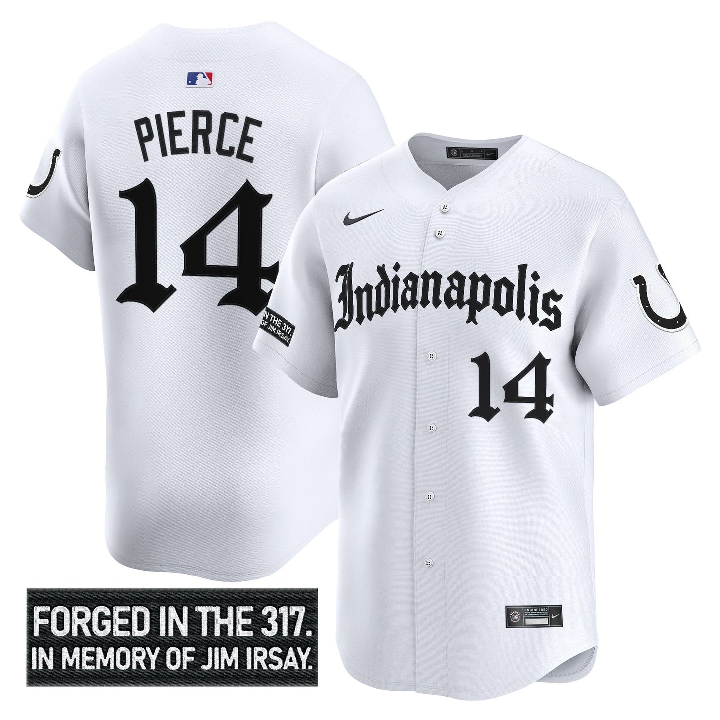 Men's Indianapolis Colts 'Jim Irsay Tribute' Vapor Baseball Jersey - All Stitched