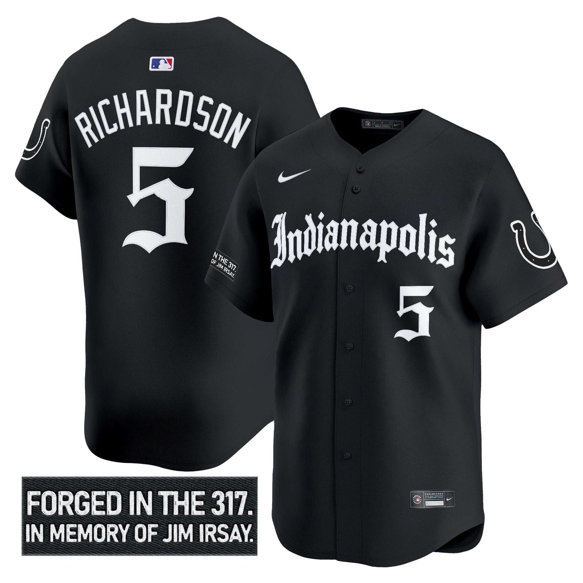 Men's Indianapolis Colts 'Jim Irsay Tribute' Vapor Baseball Jersey - All Stitched