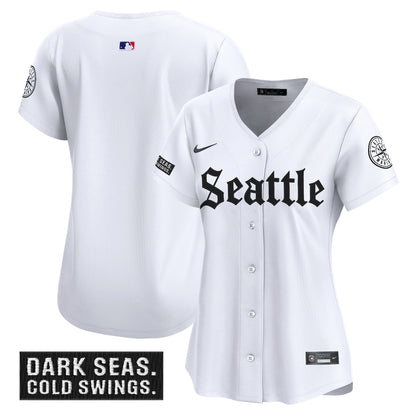 Women's Seattle Mariners 'Deep Sea Gothic Edition' Vapor Premier Limited Jersey - All Stitched