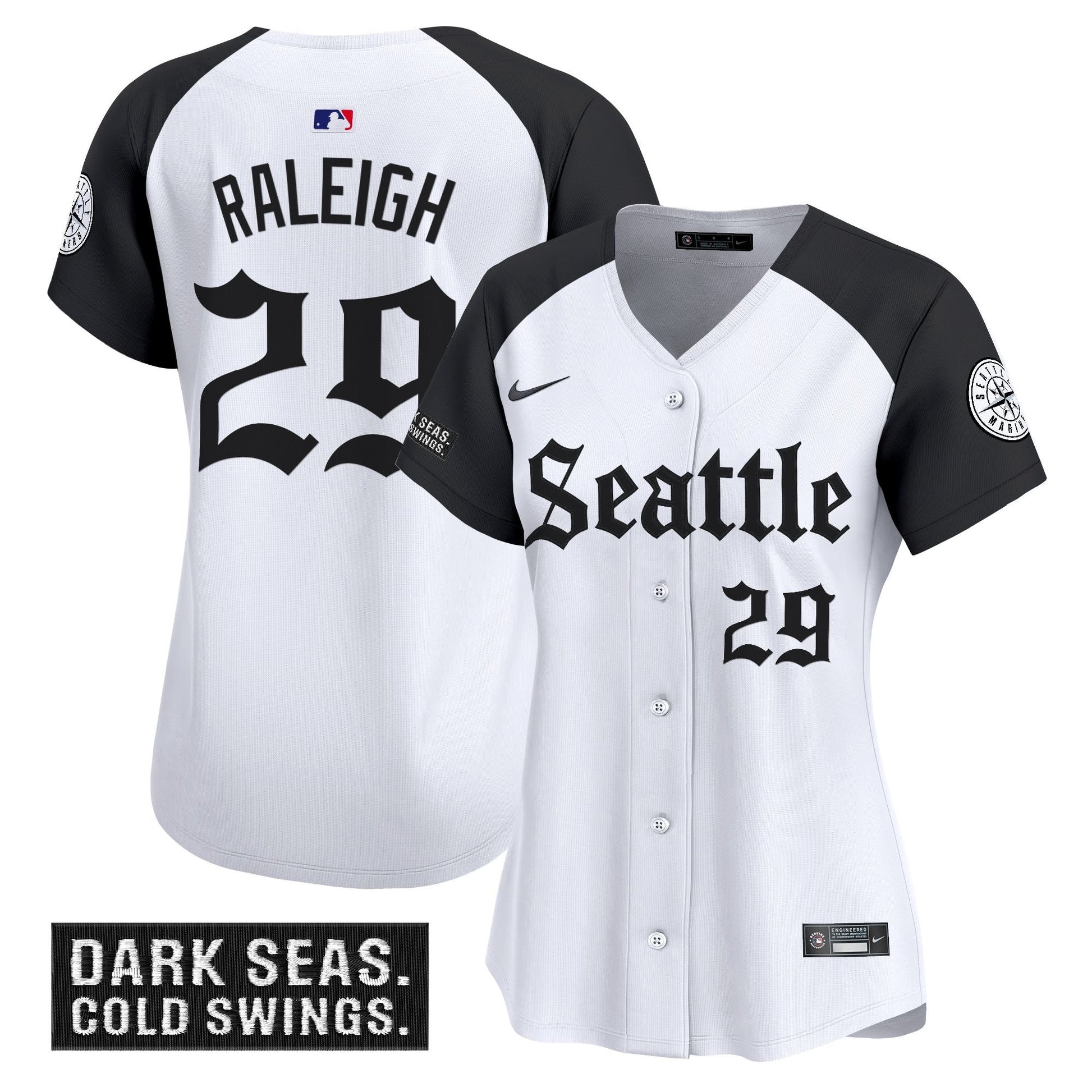 Women's Seattle Mariners 'Deep Sea Gothic Edition' Vapor Premier Limited Jersey - All Stitched