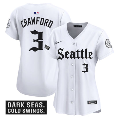Women's Seattle Mariners 'Deep Sea Gothic Edition' Vapor Premier Limited Jersey - All Stitched