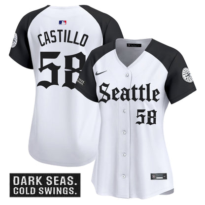 Women's Seattle Mariners 'Deep Sea Gothic Edition' Vapor Premier Limited Jersey - All Stitched
