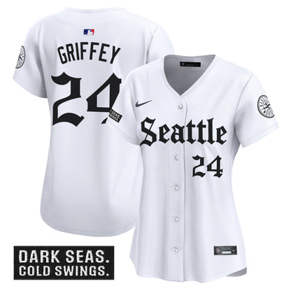 Women's Seattle Mariners 'Deep Sea Gothic Edition' Vapor Premier Limited Jersey - All Stitched