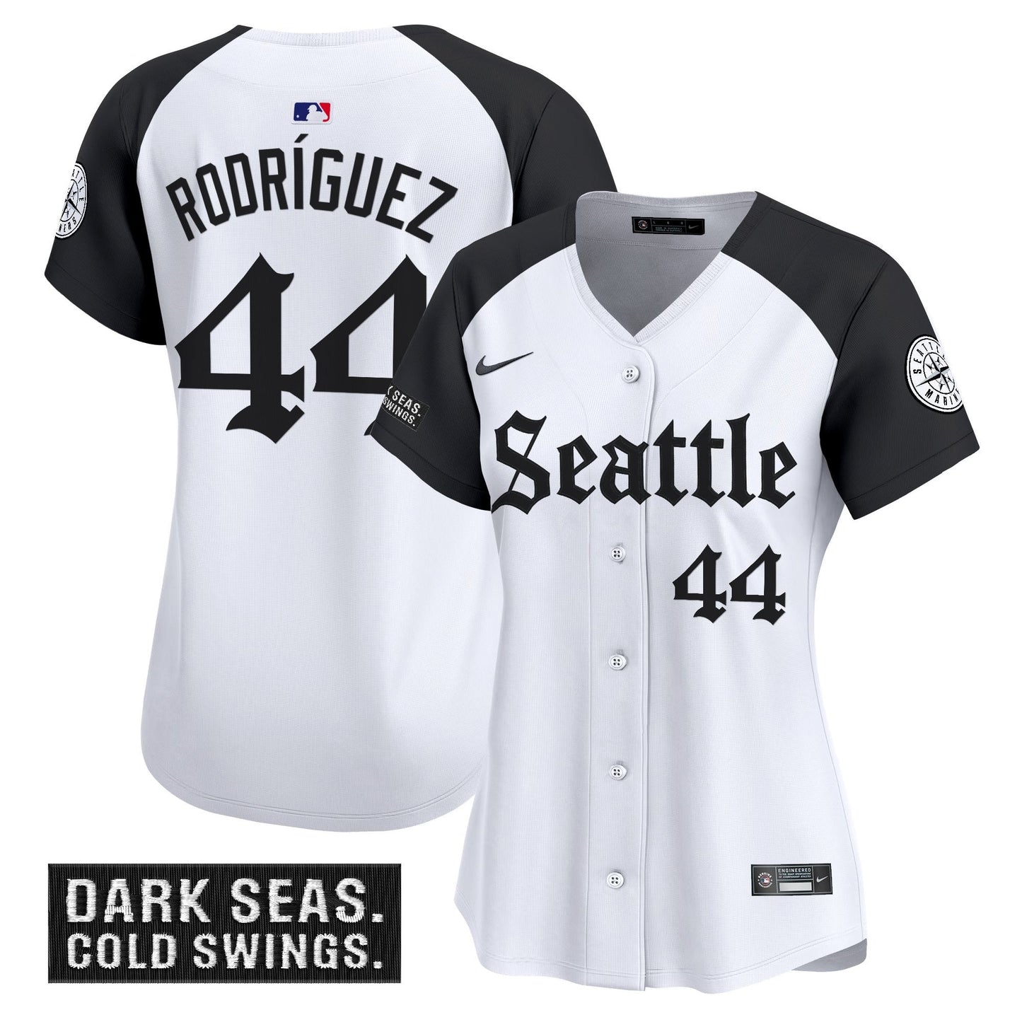 Women's Seattle Mariners 'Deep Sea Gothic Edition' Vapor Premier Limited Jersey - All Stitched