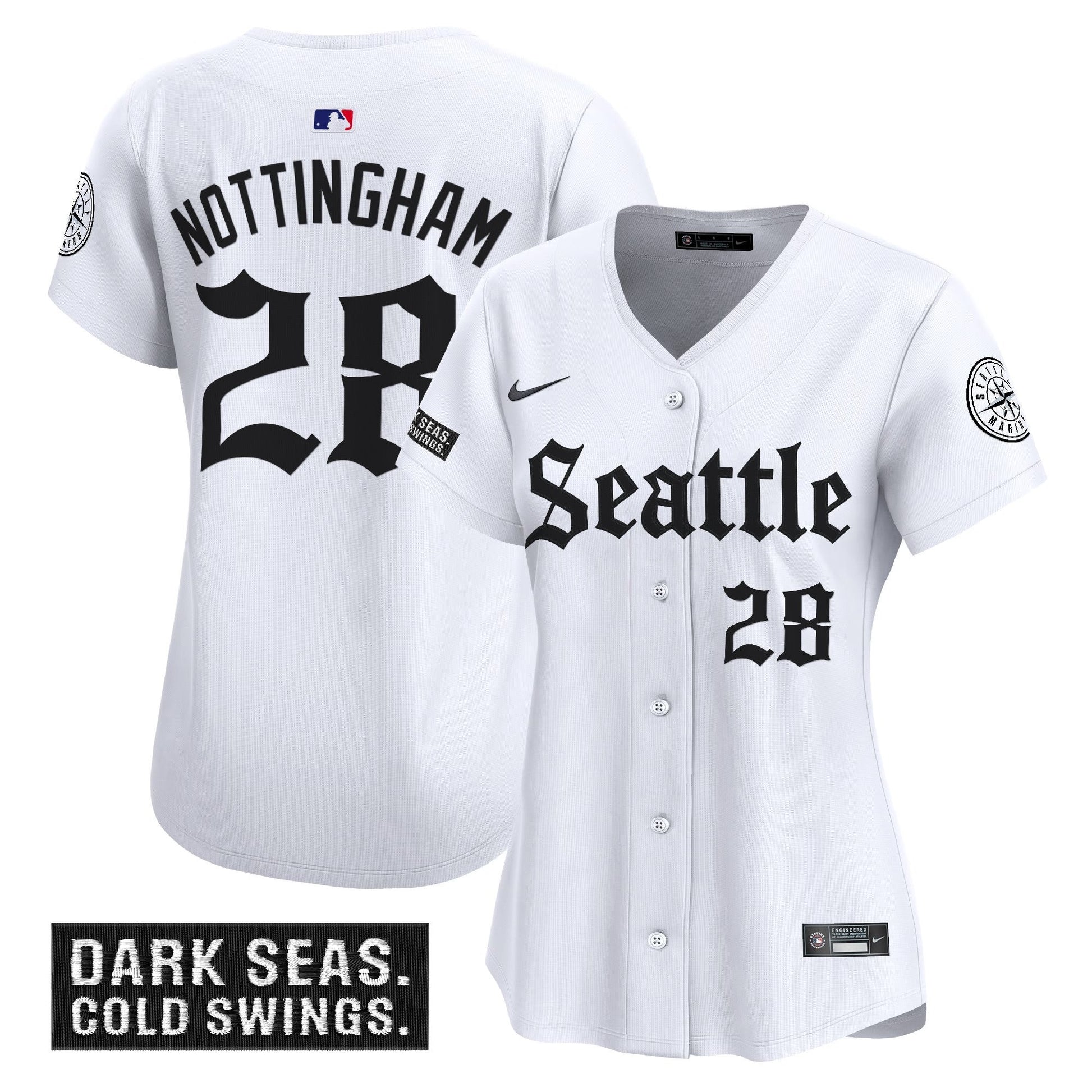 Women's Seattle Mariners 'Deep Sea Gothic Edition' Vapor Premier Limited Jersey - All Stitched
