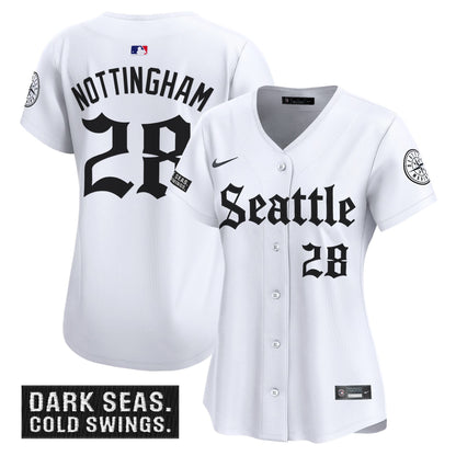 Women's Seattle Mariners 'Deep Sea Gothic Edition' Vapor Premier Limited Jersey - All Stitched