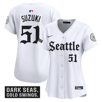 Women's Seattle Mariners 'Deep Sea Gothic Edition' Vapor Premier Limited Jersey - All Stitched