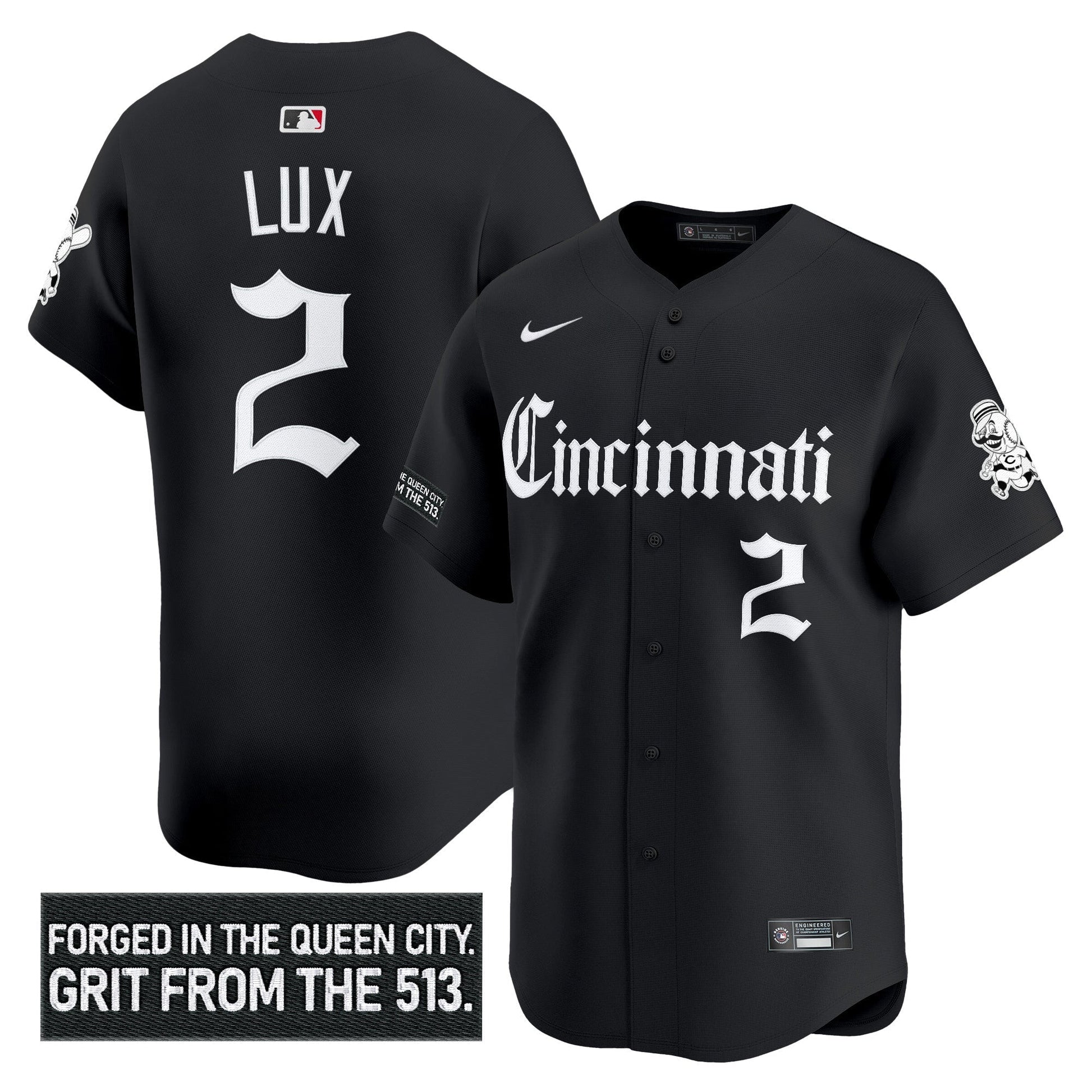 Men's Cincinnati Reds 'Gothic Queen City Edition' Vapor Premier Limited Jersey - All Stitched