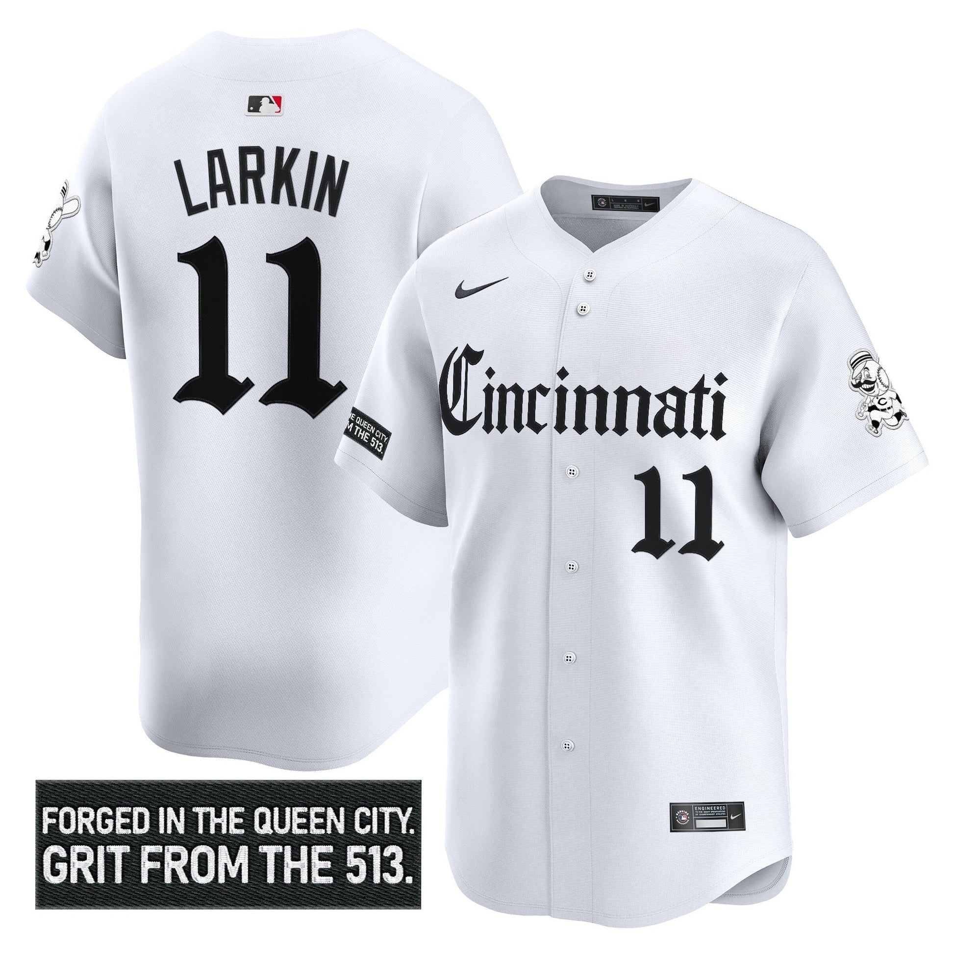 Men's Cincinnati Reds 'Gothic Queen City Edition' Vapor Premier Limited Jersey - All Stitched
