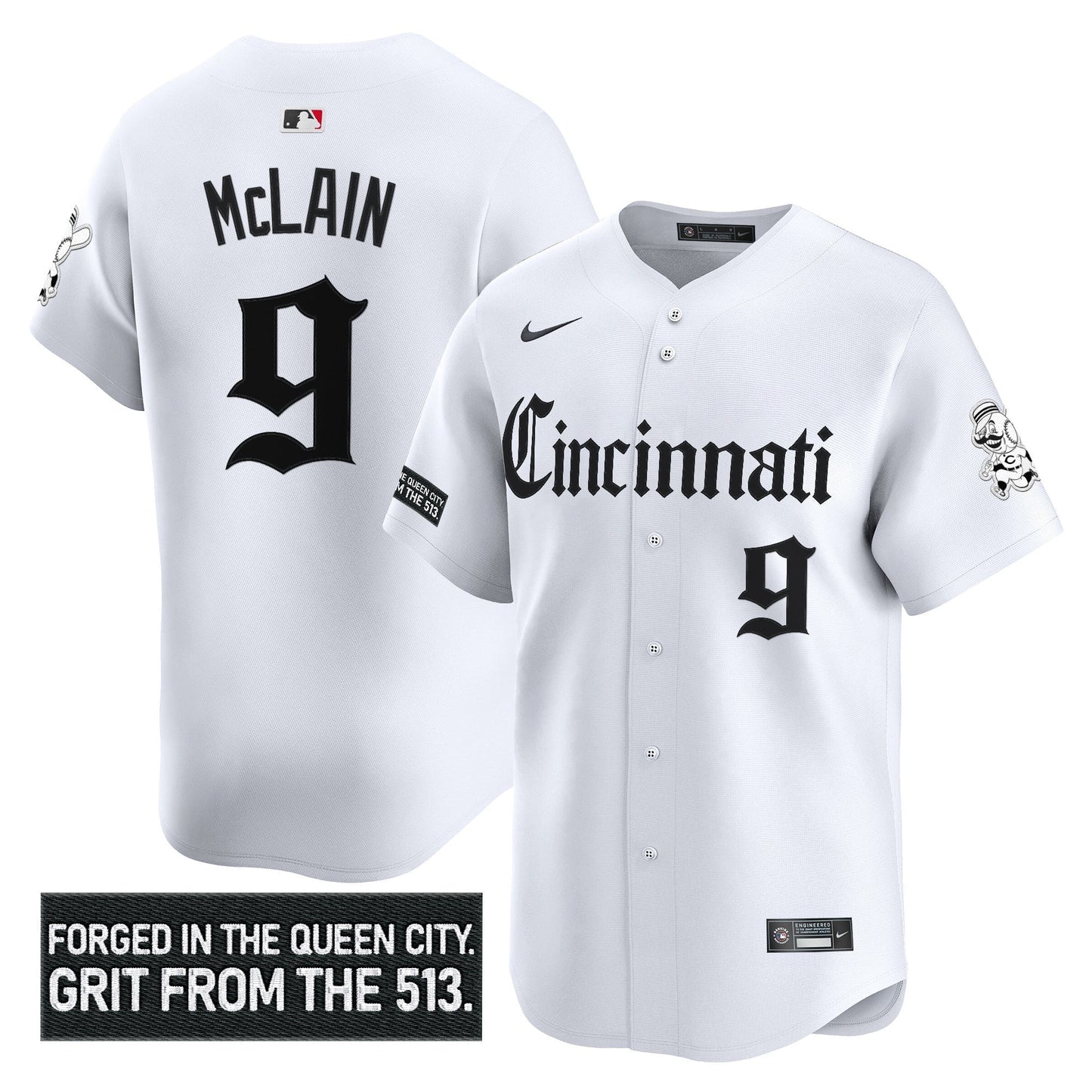 Men's Cincinnati Reds 'Gothic Queen City Edition' Vapor Premier Limited Jersey - All Stitched