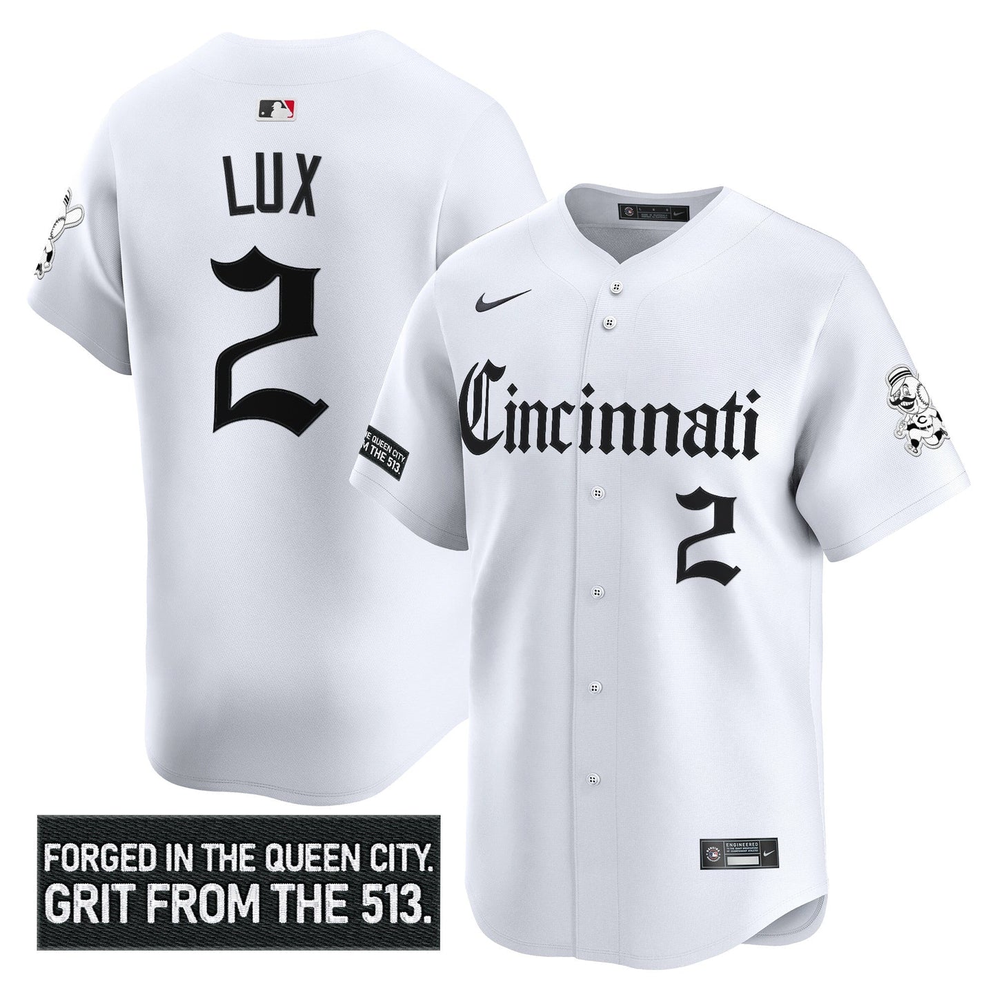 Men's Cincinnati Reds 'Gothic Queen City Edition' Vapor Premier Limited Jersey - All Stitched