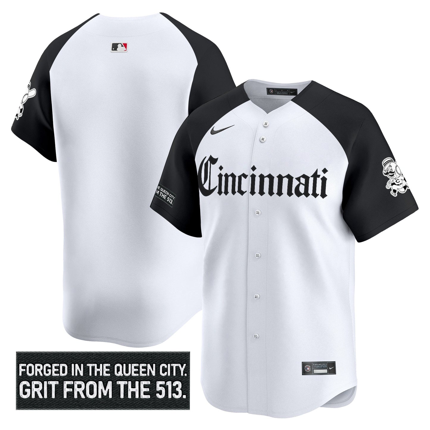 Men's Cincinnati Reds 'Gothic Queen City Edition' Vapor Premier Limited Jersey - All Stitched