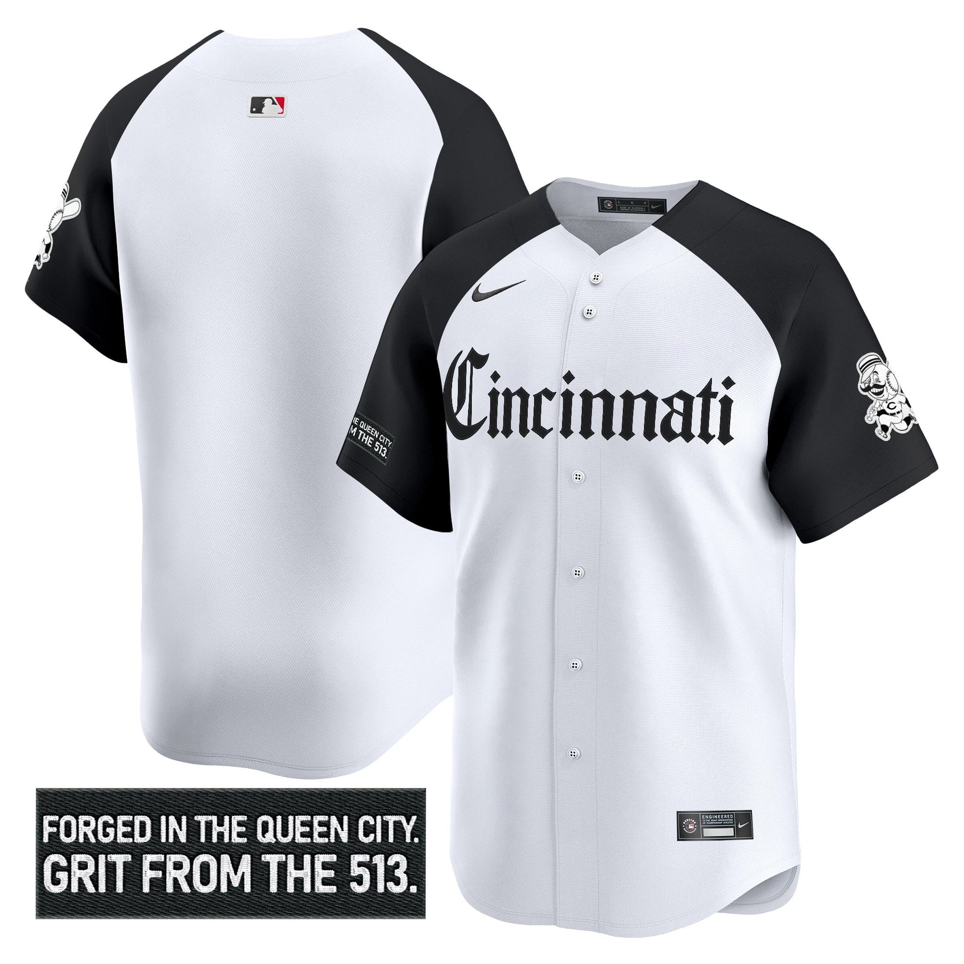 Men's Cincinnati Reds 'Gothic Queen City Edition' Vapor Premier Limited Jersey - All Stitched