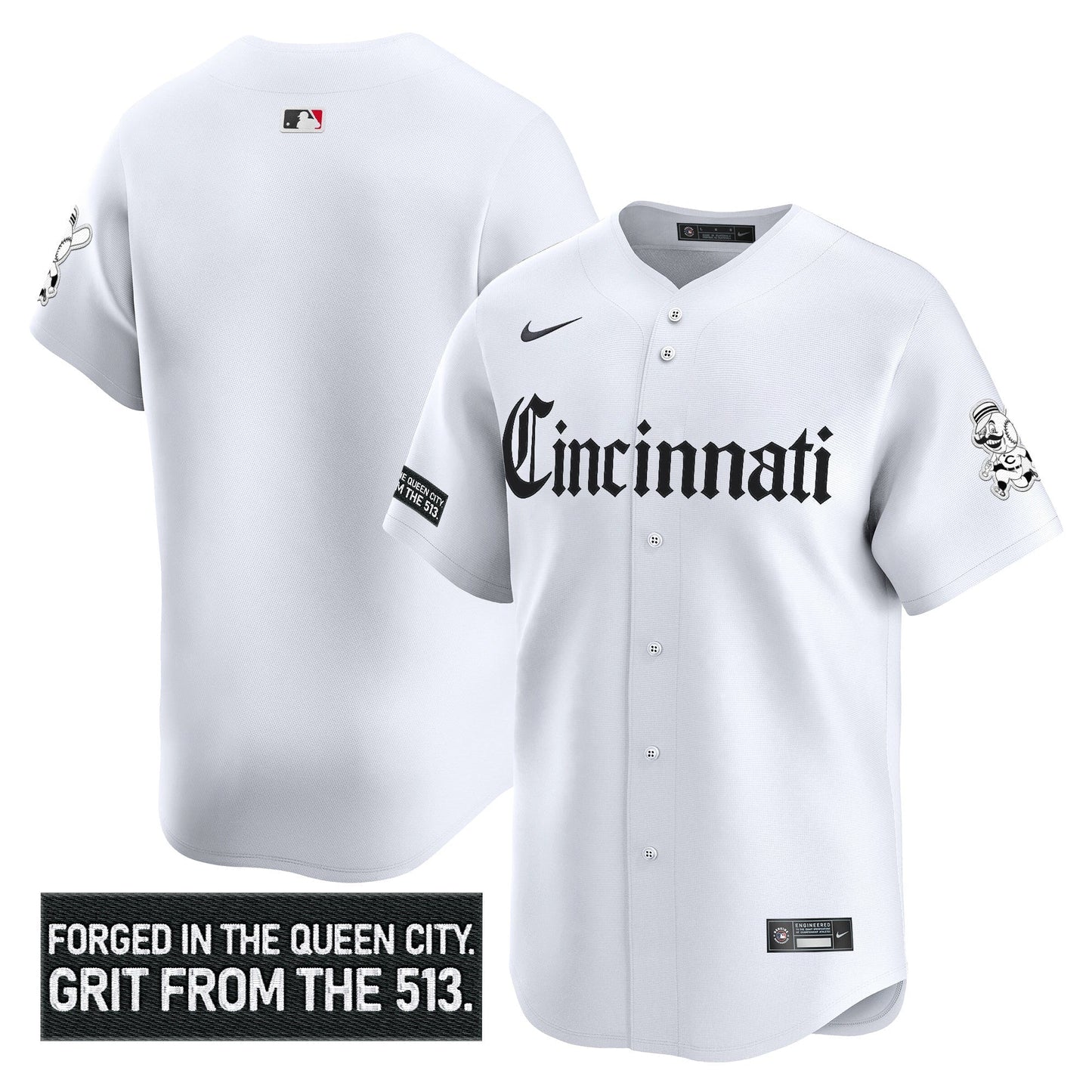 Men's Cincinnati Reds 'Gothic Queen City Edition' Vapor Premier Limited Jersey - All Stitched