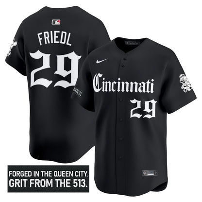 Men's Cincinnati Reds 'Gothic Queen City Edition' Vapor Premier Limited Jersey - All Stitched