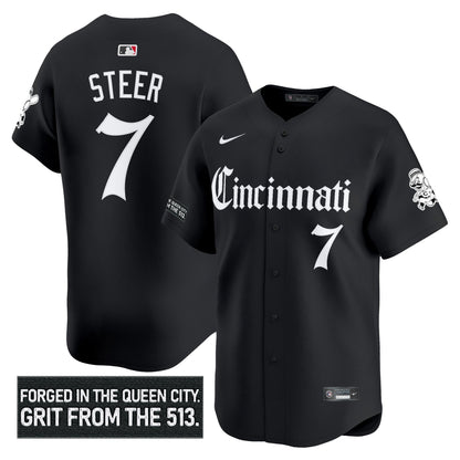 Men's Cincinnati Reds 'Gothic Queen City Edition' Vapor Premier Limited Jersey - All Stitched