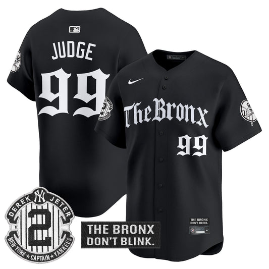 Men's Yankees 'The Bronx - Gothic Ink Drop Edition' Vapor Premier Limited Jersey - All Stitched