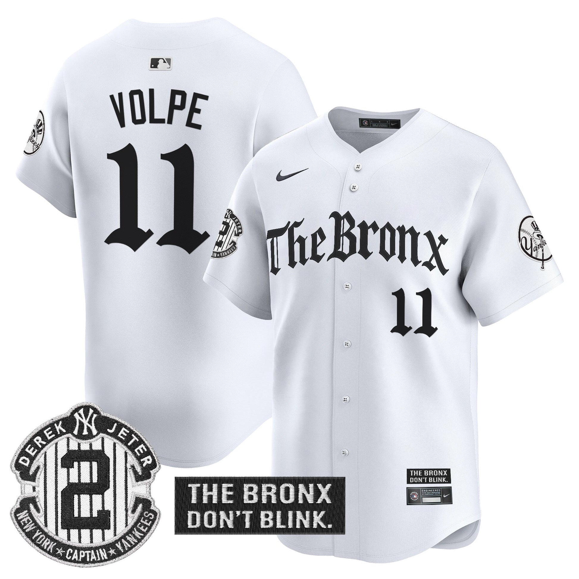 Men's Yankees 'The Bronx - Gothic Ink Drop Edition' Vapor Premier Limited Jersey - All Stitched