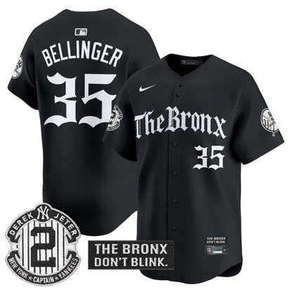Men's Yankees 'The Bronx - Gothic Ink Drop Edition' Vapor Premier Limited Jersey - All Stitched