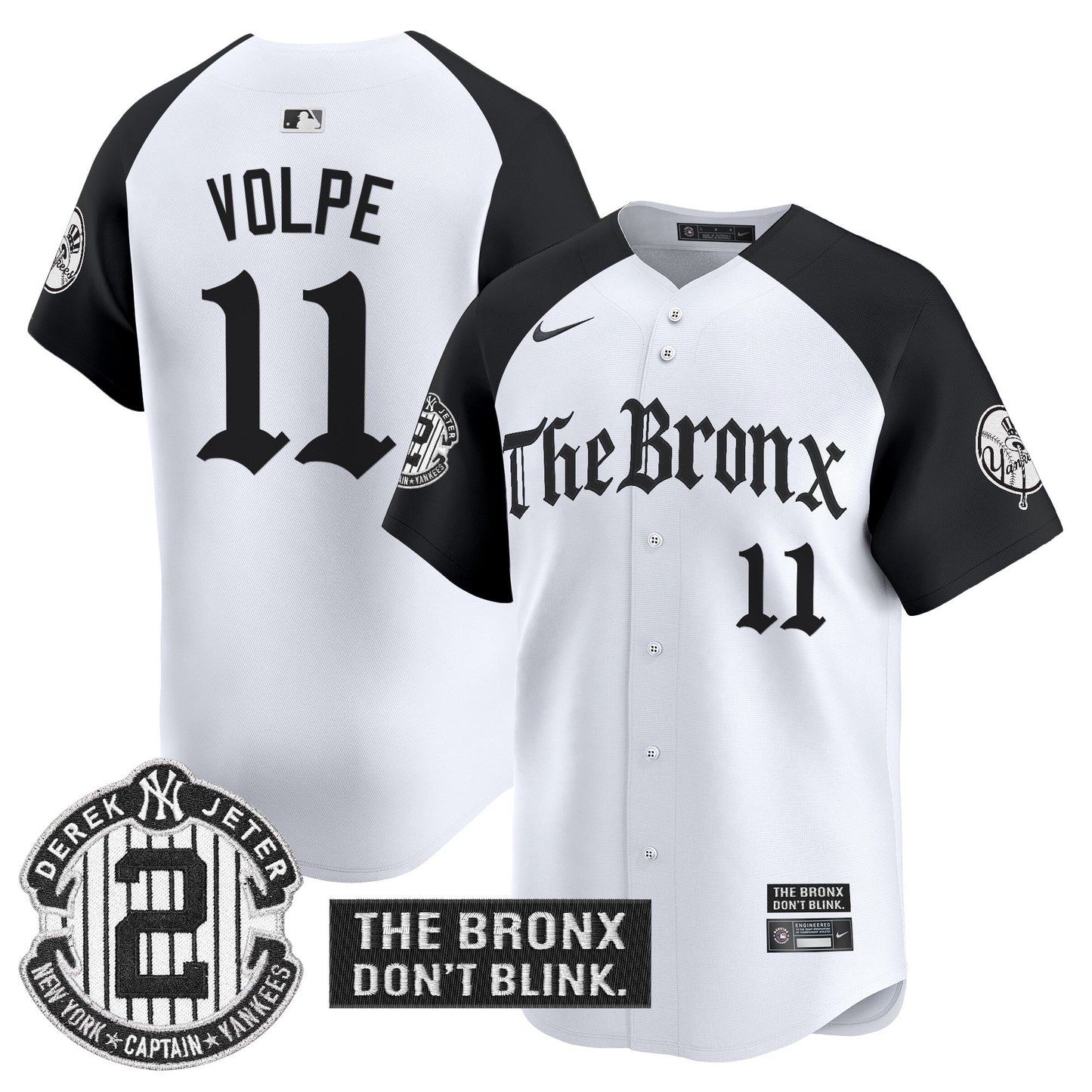 Men's Yankees 'The Bronx - Gothic Ink Drop Edition' Vapor Premier Limited Jersey - All Stitched