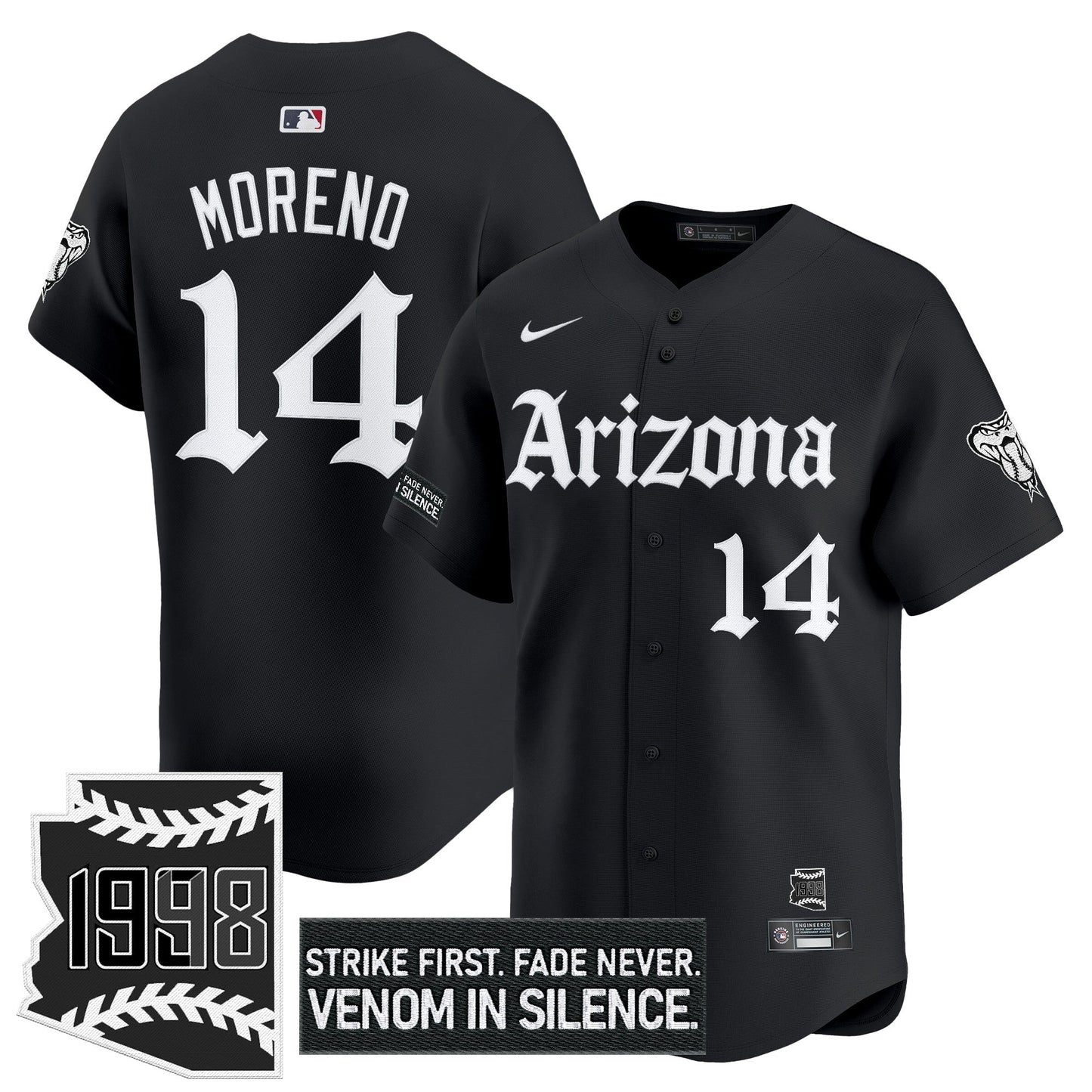 Men's Arizona Diamondbacks 'Gothic Desert Fang Edition' Vapor Premier Limited Jersey - All Stitched