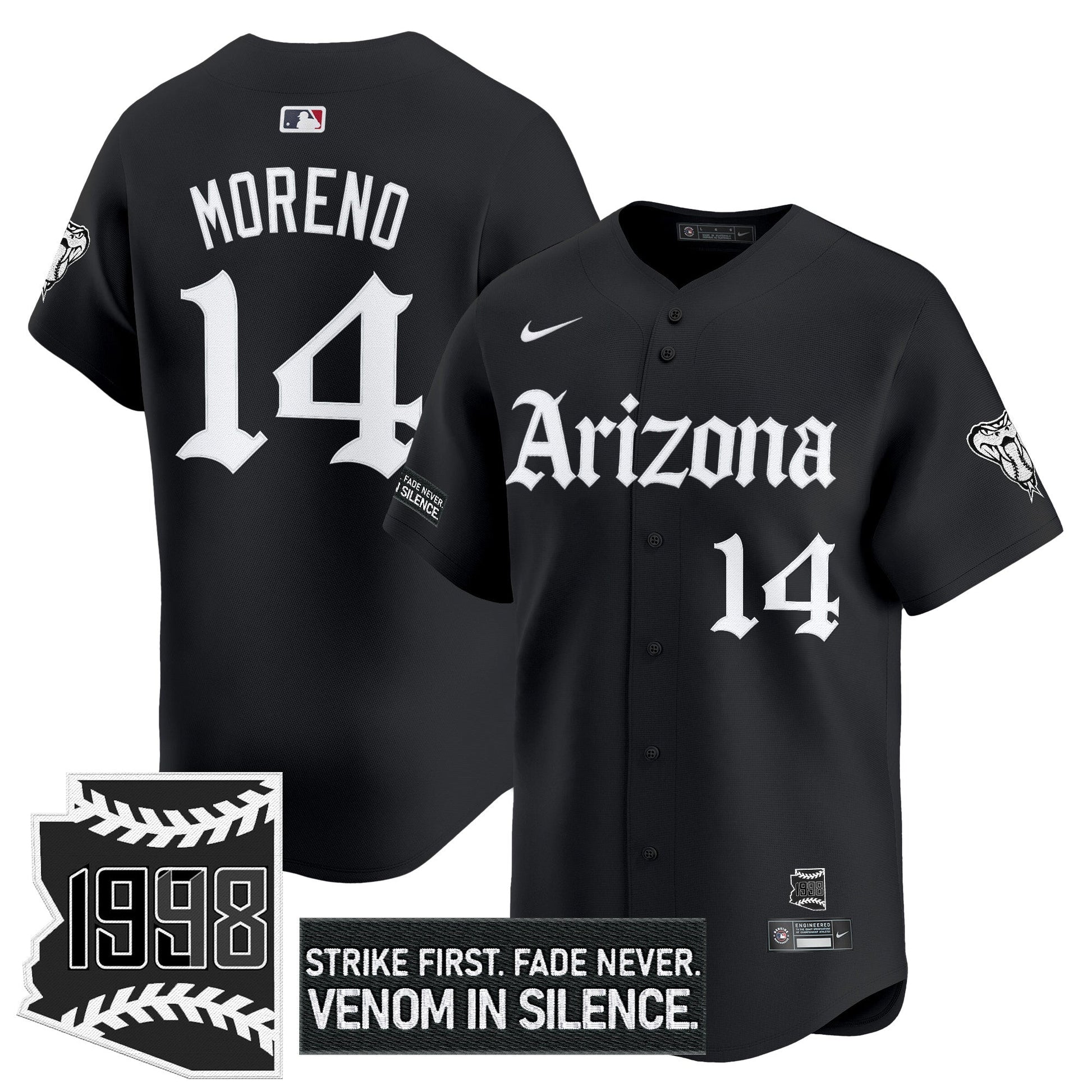 Men's Arizona Diamondbacks 'Gothic Desert Fang Edition' Vapor Premier Limited Jersey - All Stitched