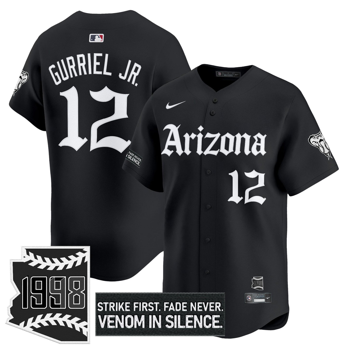 Men's Arizona Diamondbacks 'Gothic Desert Fang Edition' Vapor Premier Limited Jersey - All Stitched