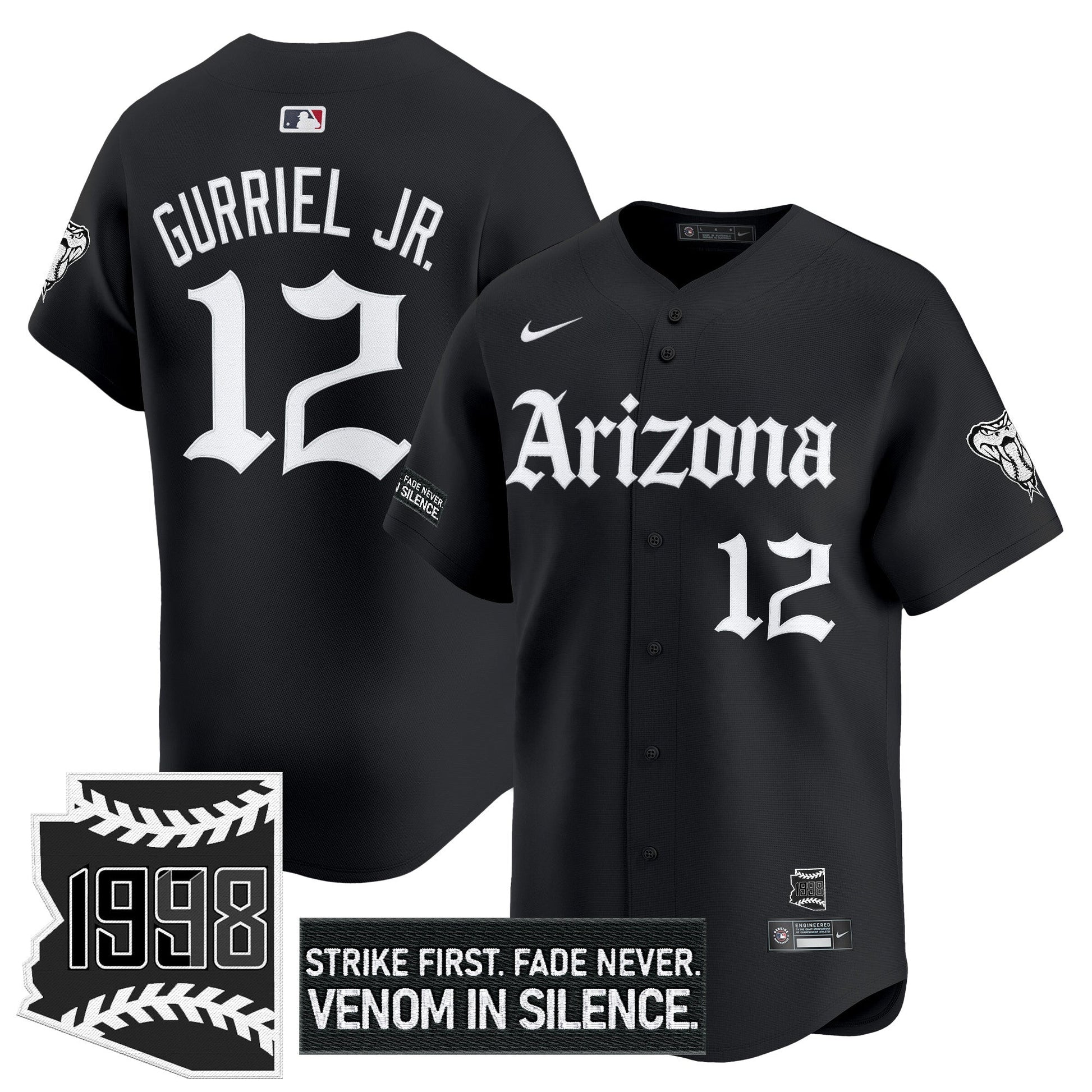 Men's Arizona Diamondbacks 'Gothic Desert Fang Edition' Vapor Premier Limited Jersey - All Stitched