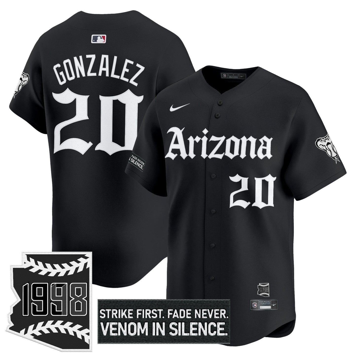 Men's Arizona Diamondbacks 'Gothic Desert Fang Edition' Vapor Premier Limited Jersey - All Stitched