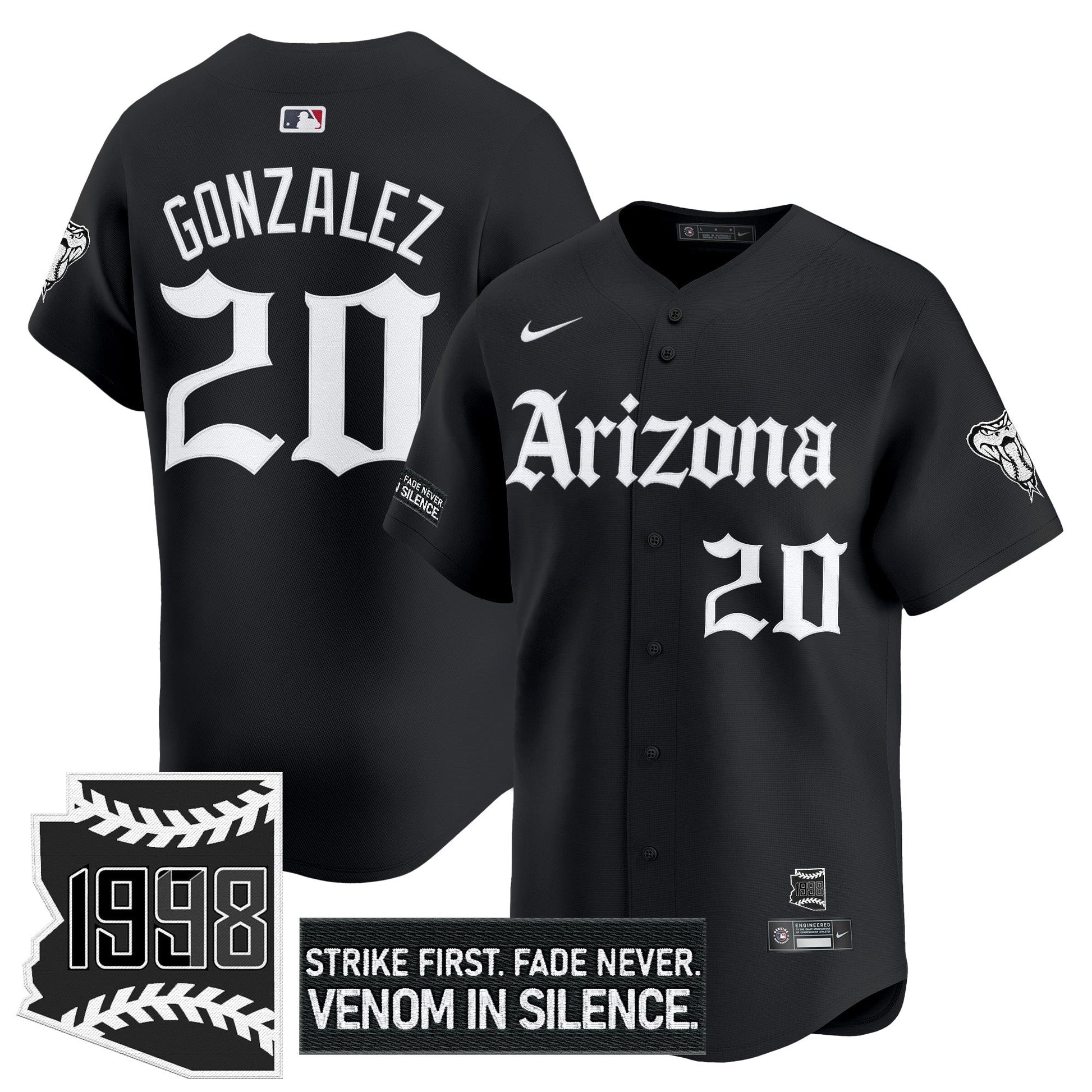 Men's Arizona Diamondbacks 'Gothic Desert Fang Edition' Vapor Premier Limited Jersey - All Stitched
