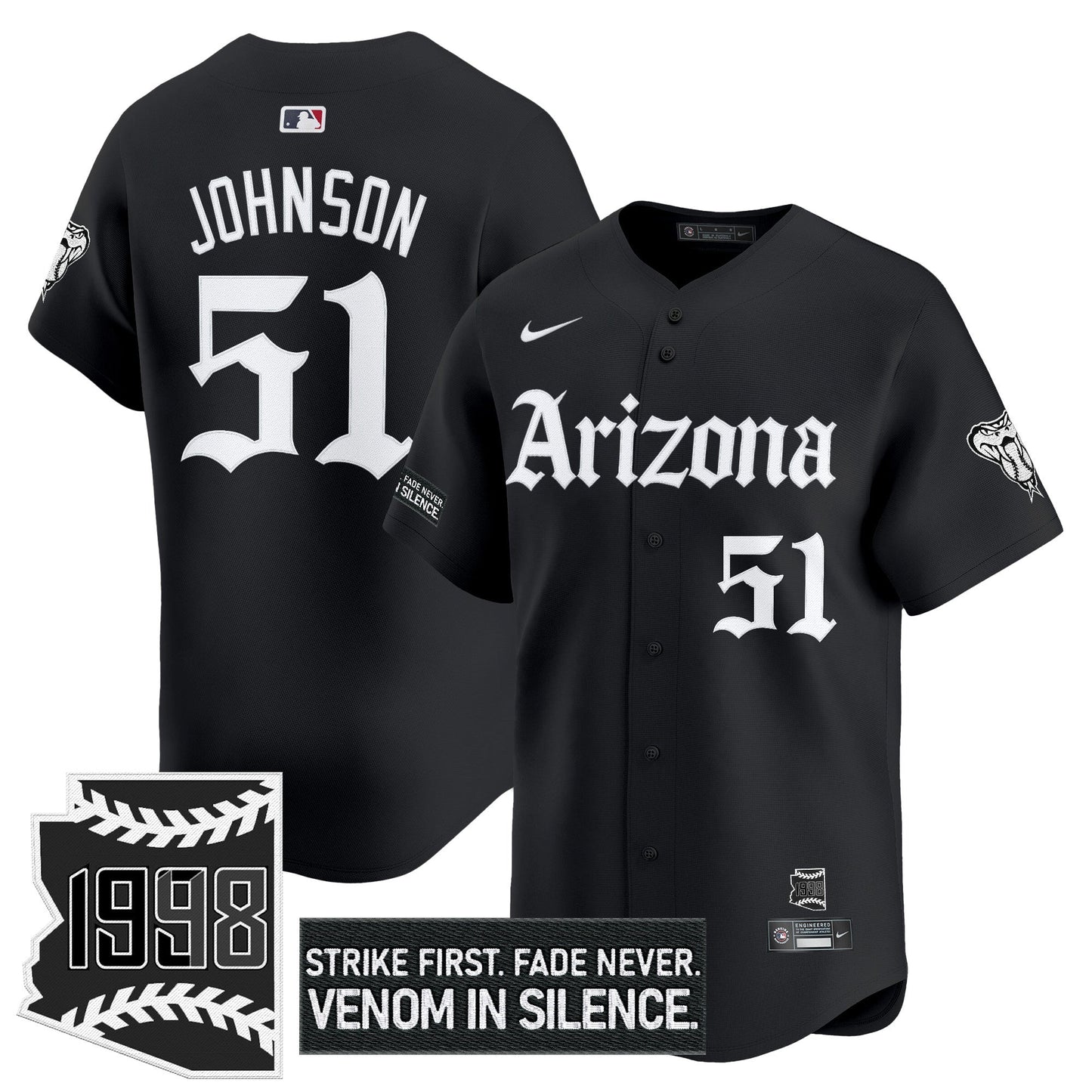 Men's Arizona Diamondbacks 'Gothic Desert Fang Edition' Vapor Premier Limited Jersey - All Stitched