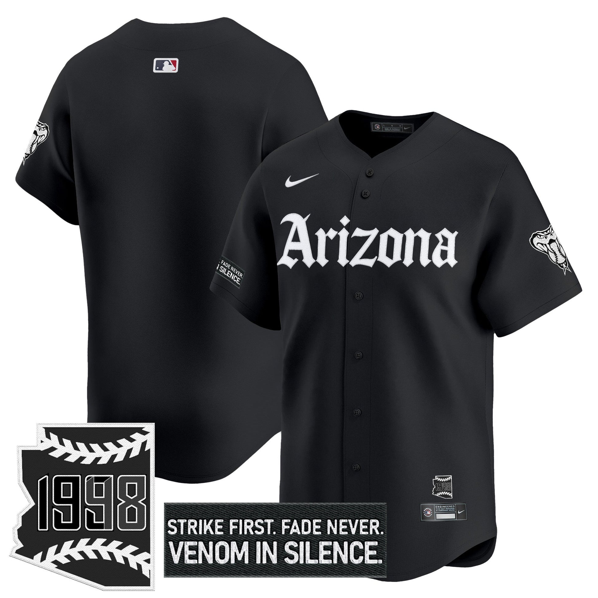 Men's Arizona Diamondbacks 'Gothic Desert Fang Edition' Vapor Premier Limited Jersey - All Stitched