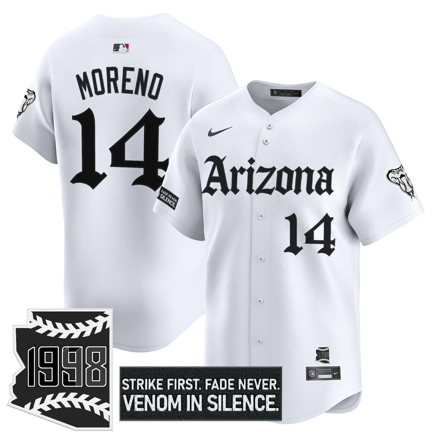 Men's Arizona Diamondbacks 'Gothic Desert Fang Edition' Vapor Premier Limited Jersey - All Stitched