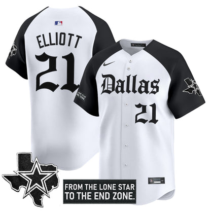 Men's Dallas Cowboys 'Gothic Lone Star Edition' Vapor Baseball Jersey - All Stitched