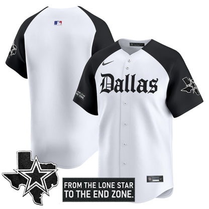 Men's Dallas Cowboys 'Gothic Lone Star Edition' Vapor Baseball Jersey - All Stitched