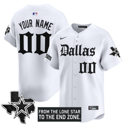 Dallas Cowboys 'Gothic Lone Star Edition' Vapor Baseball Custom Jersey - All Stitched