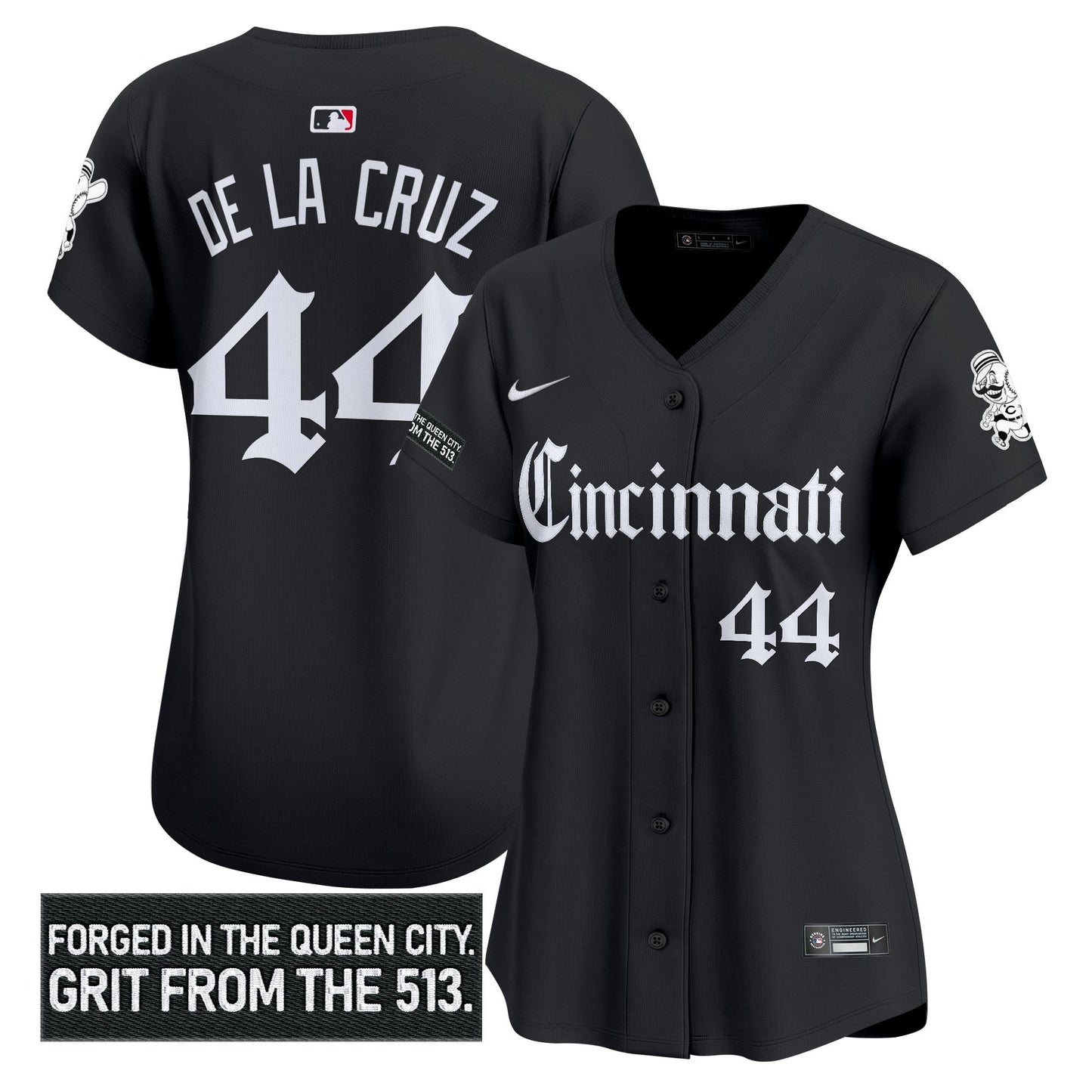 Women's Cincinnati Reds 'Gothic Queen City Edition' Vapor Premier Limited Jersey - All Stitched