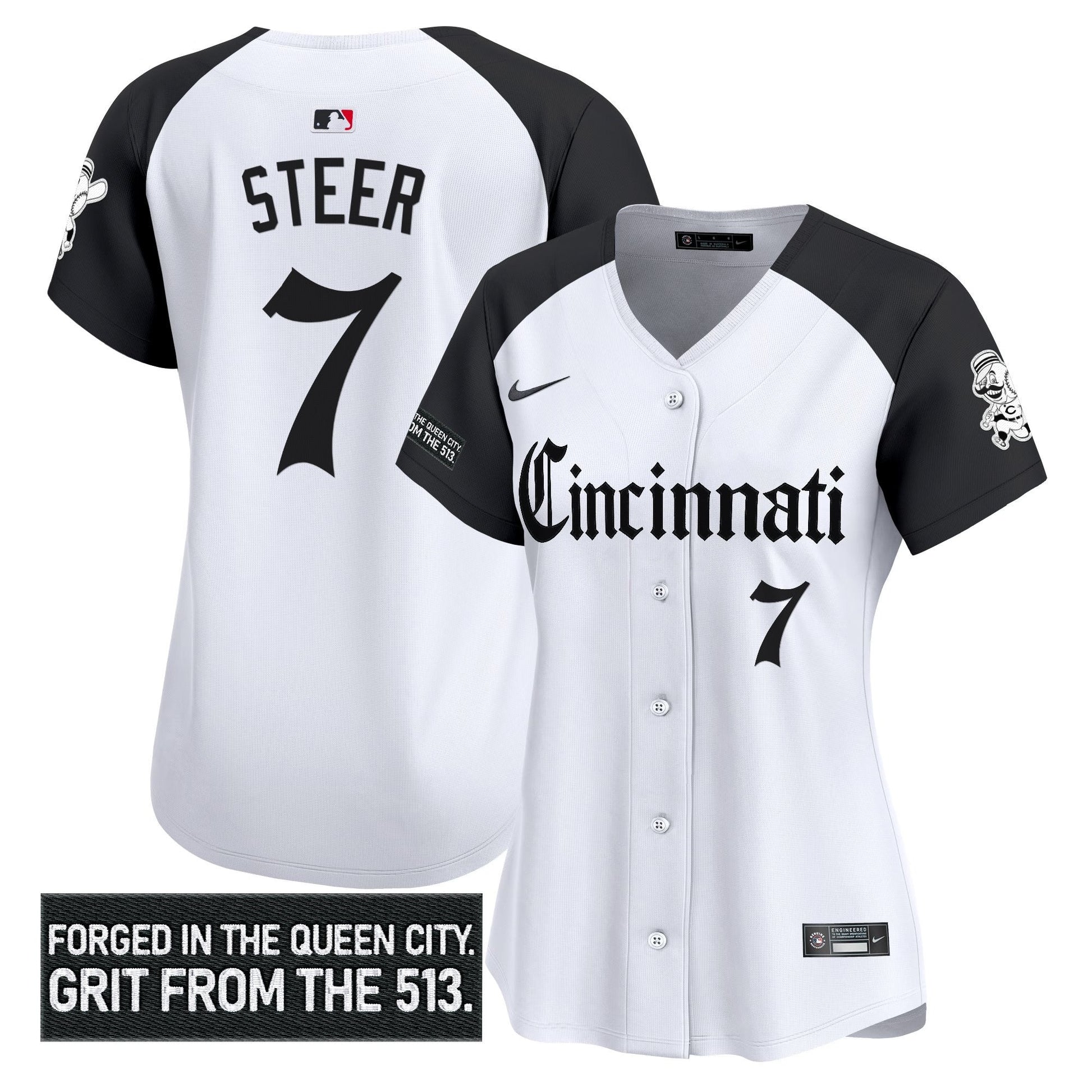 Women's Cincinnati Reds 'Gothic Queen City Edition' Vapor Premier Limited Jersey - All Stitched